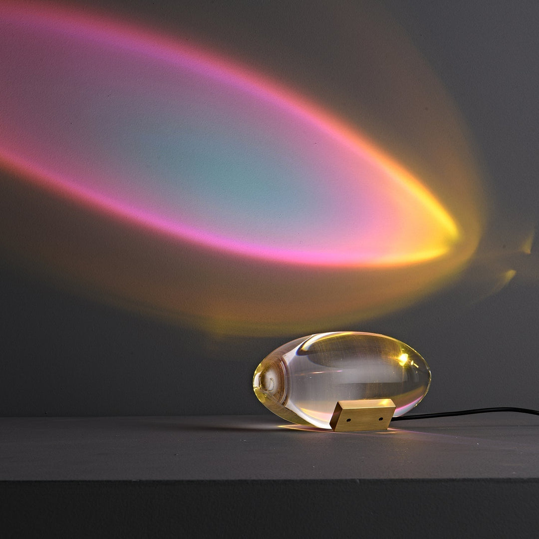 Proyector de ambiente con efecto ojo. Lámpara de mesa LED, ideal para mesita de noche.