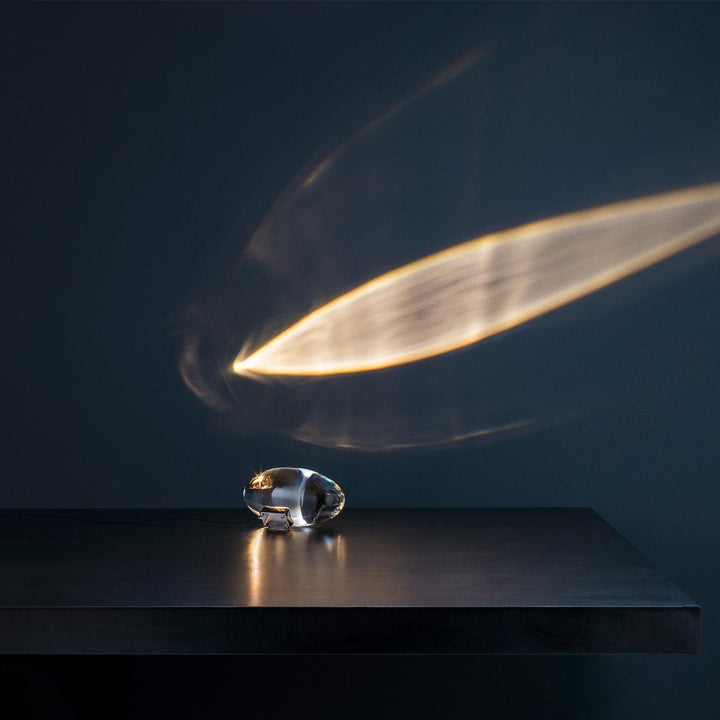 Lámpara de mesa proyector de luz LED, efecto ojo de atardecer, ideal para ambientes relajantes.