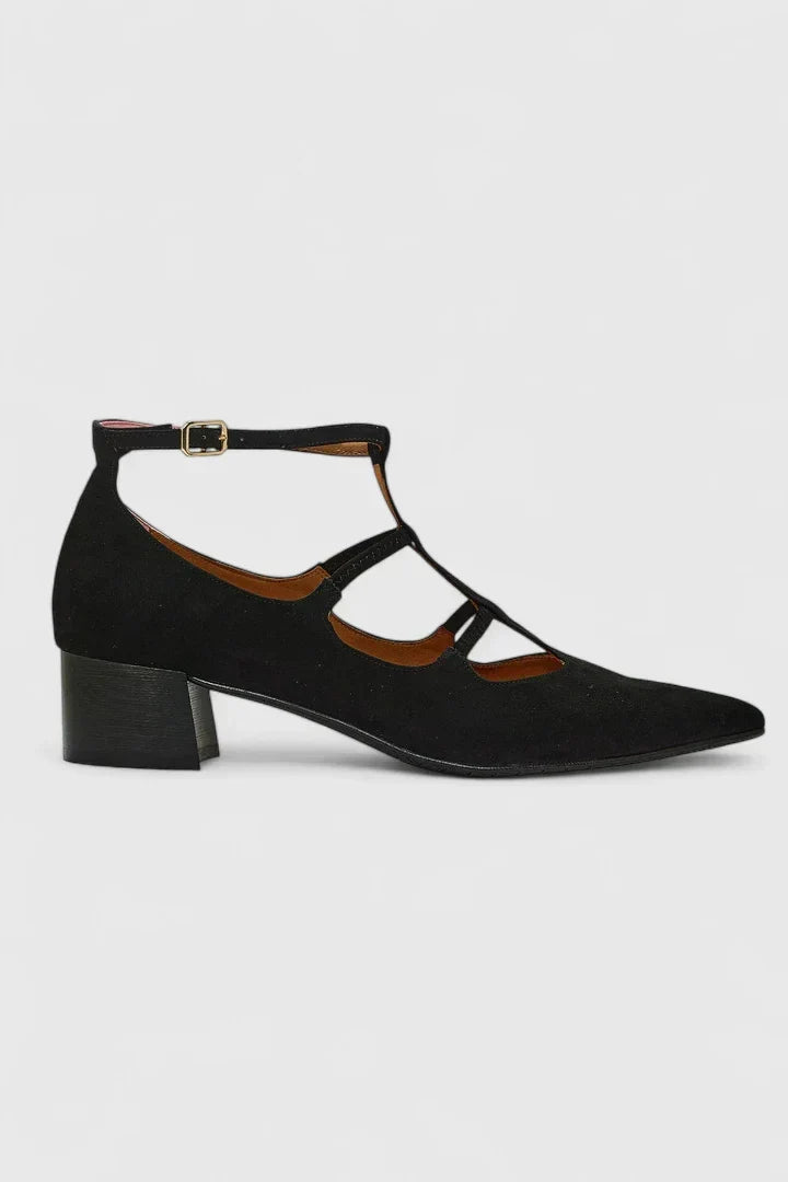 Zapatos planos Mary Jane T-Strap negros para mujer, estilo clásico elegante y cómodo para primavera.