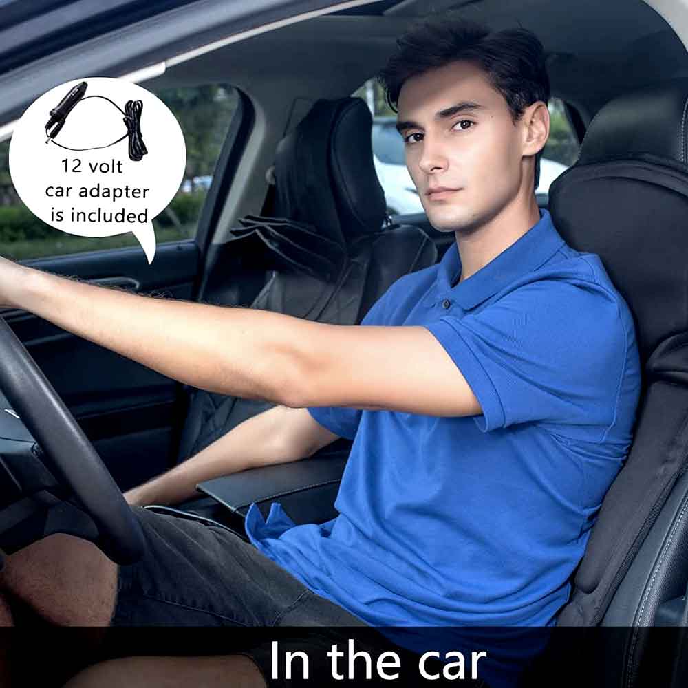 Cojín de masaje Shiatsu con calor para asiento de coche, terapia de relajación en movimiento.