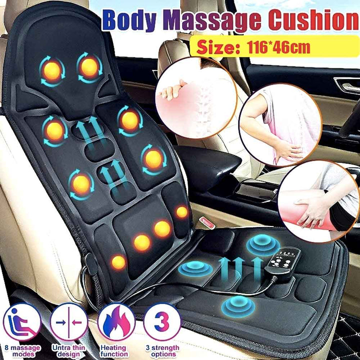 Silla de masaje portátil Shiatsu con calor, bienestar muscular ergonómico en cualquier asiento.