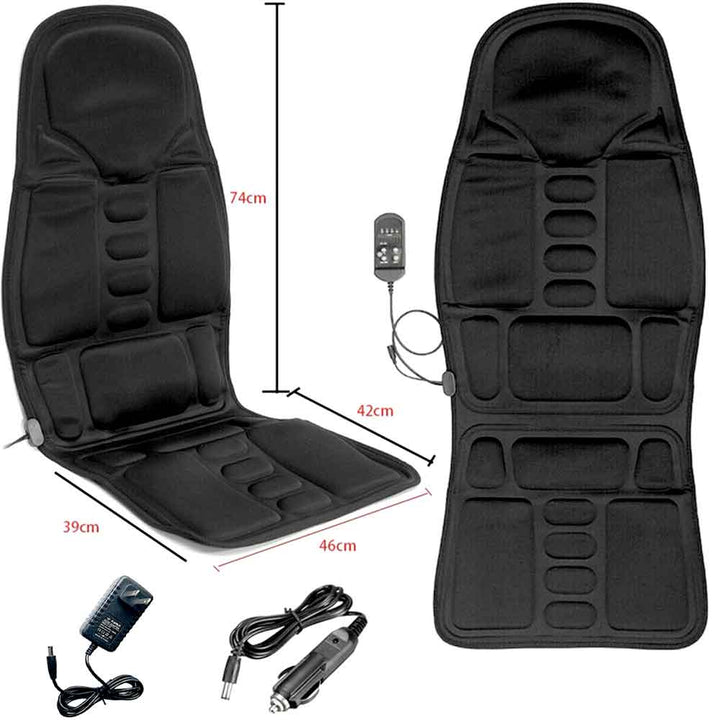 Almohadilla de masaje cervical y lumbar Shiatsu con calor, ergonómica para relajación muscular.