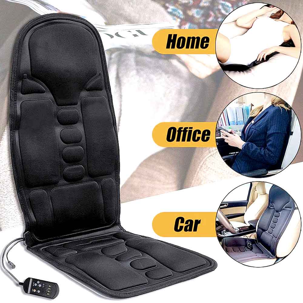 Almohadilla de masaje portátil con calor para cuello y hombros, tecnología Shiatsu avanzada.