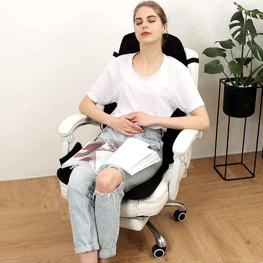 Cojín de masaje Shiatsu con calor, ergonómico para una relajación profunda de espalda y cuello.