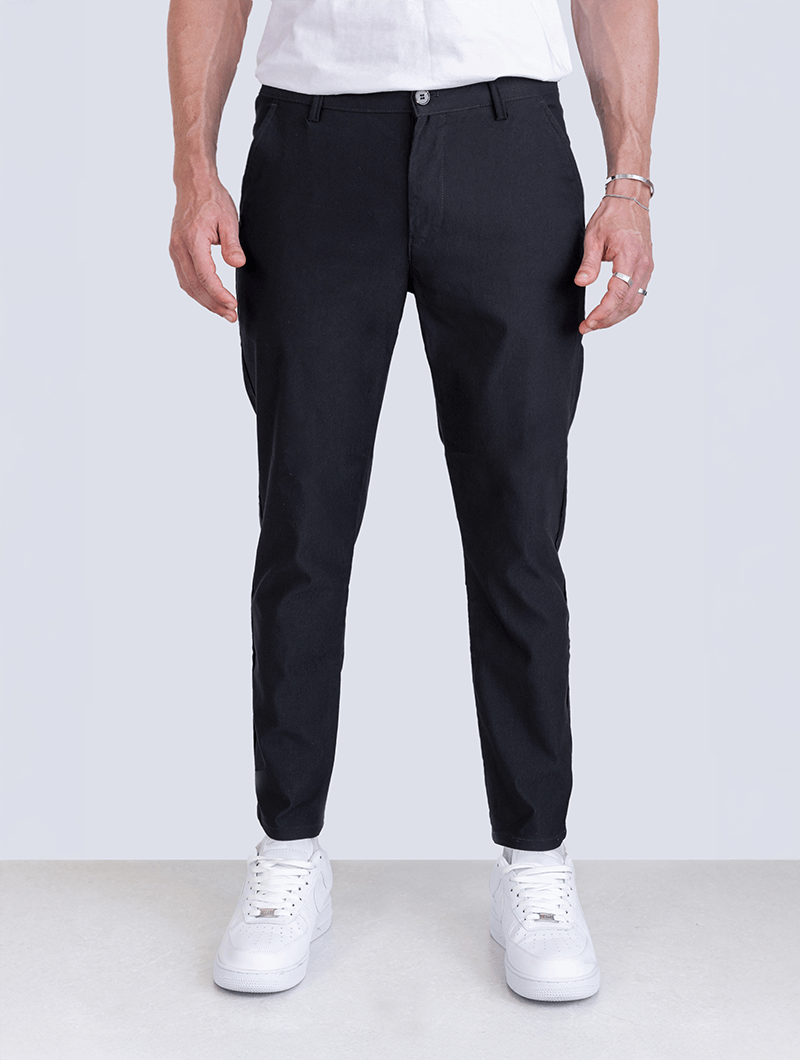 Pantalón casual elegante para hombre, elástico para máxima comodidad y movimiento. Estilo moderno versátil.