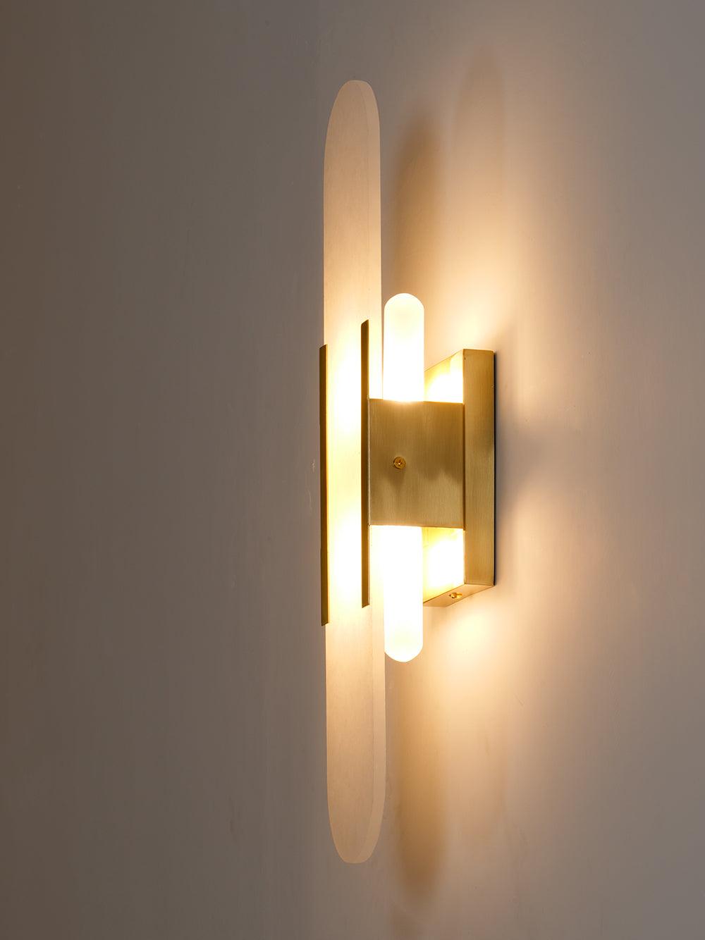 Lámpara de pared LED, efecto mármol, contemporánea, para realzar espacios oscuros.