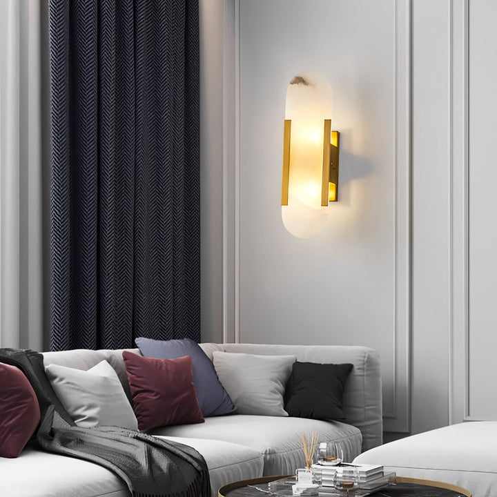 Luminaria LED de pared, mármol, moderno, ilumina con diseño tus zonas de paso.