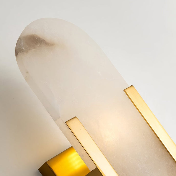Aplique de pared LED, efecto mármol, minimalista, para un ambiente sereno y claro.