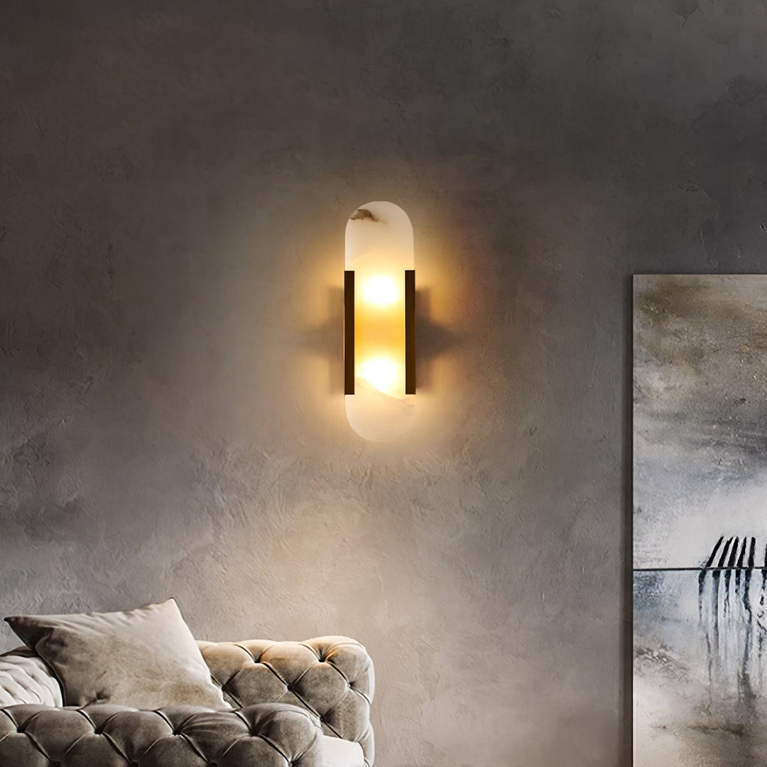 Iluminación LED de pared, veta mármol, moderna, para un interior con carácter.