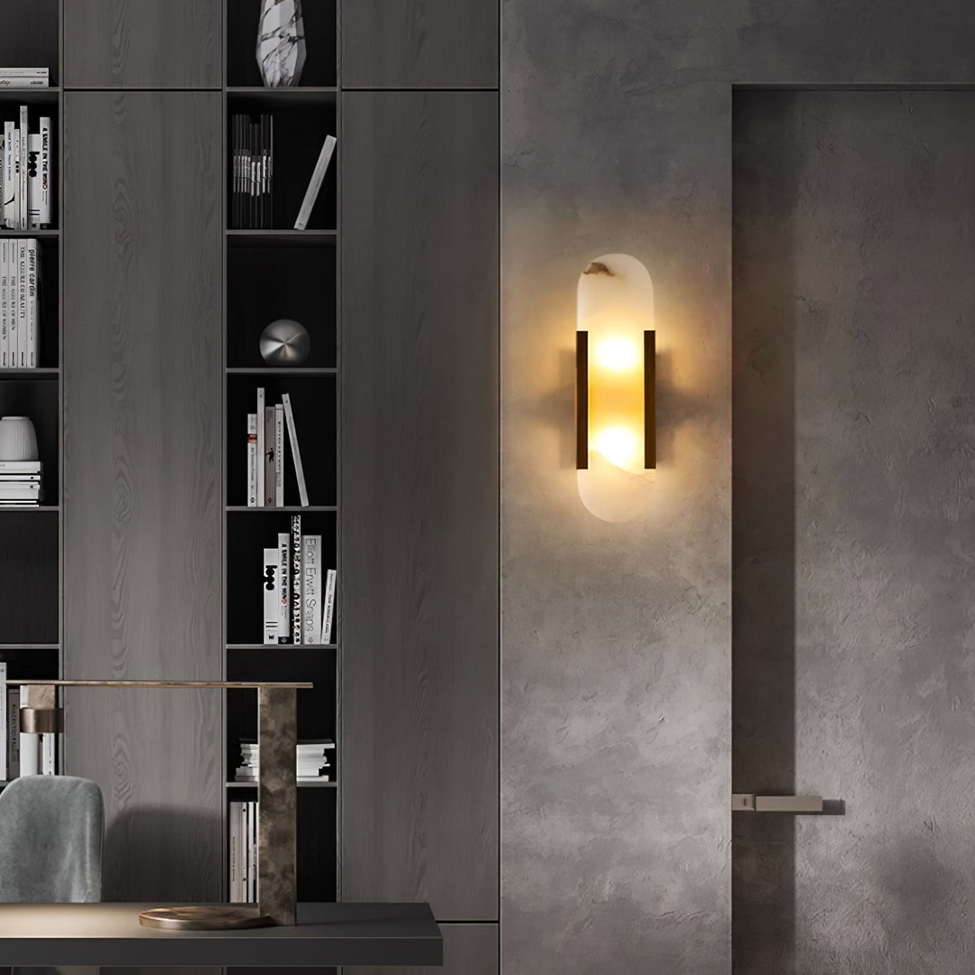 Aplique decorativo LED de pared, efecto mármol, para una iluminación funcional y bella.