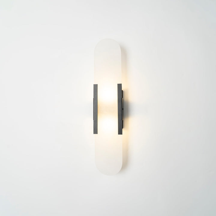 Aplique de pared LED, efecto mármol, minimalista, para pasillos con cuadros.