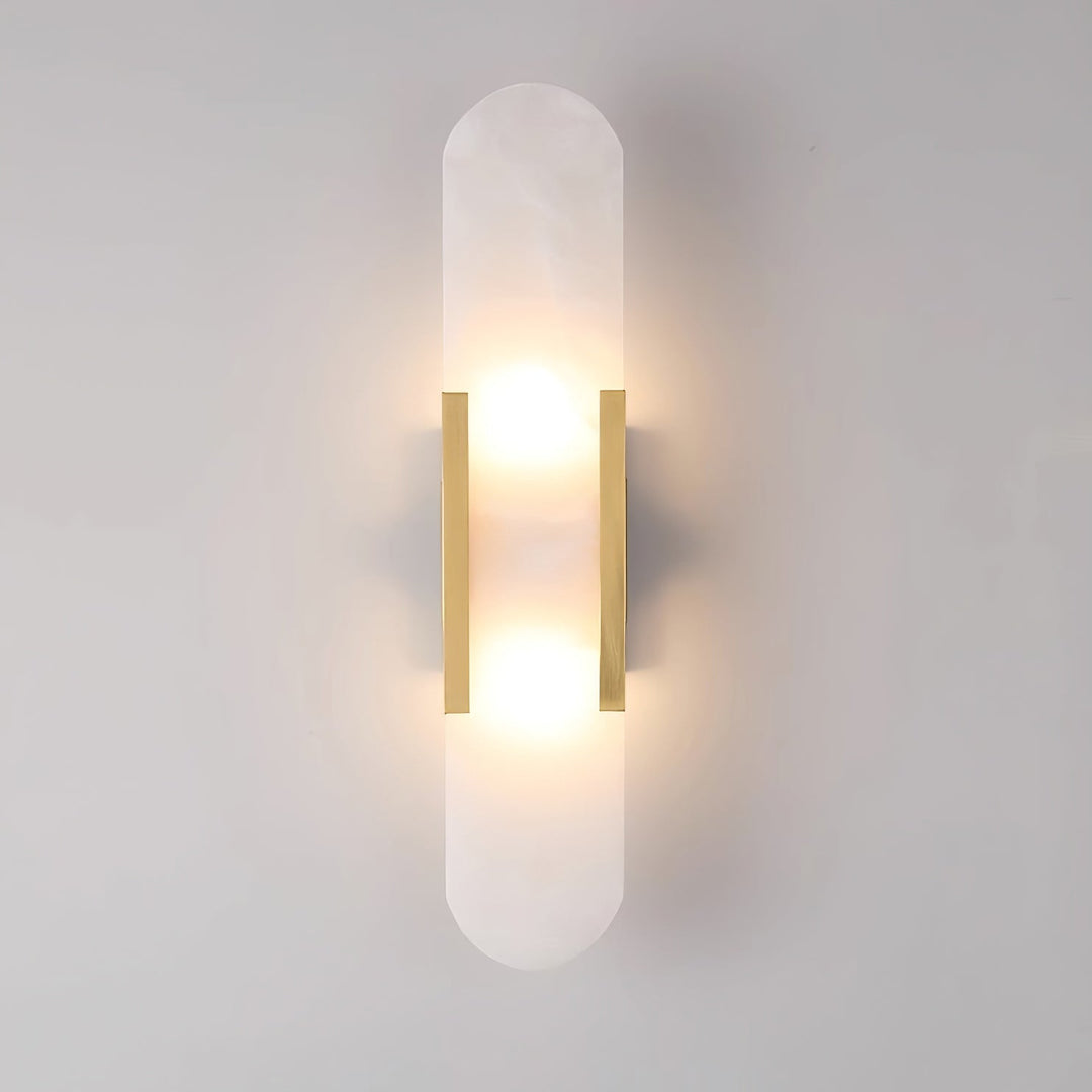 Aplique LED de pared moderno, con apariencia de mármol, ideal para cualquier espacio.