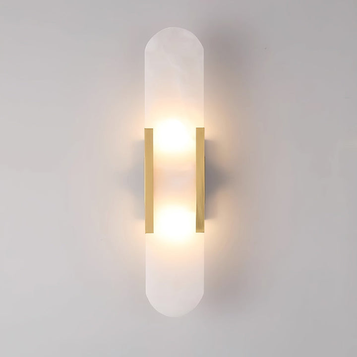 Aplique LED de pared moderno, con apariencia de mármol, ideal para cualquier espacio.