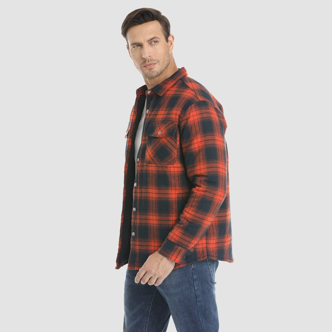 Chaqueta a cuadros de hombre, estilo atemporal, ideal para el otoño y el invierno, manga larga.