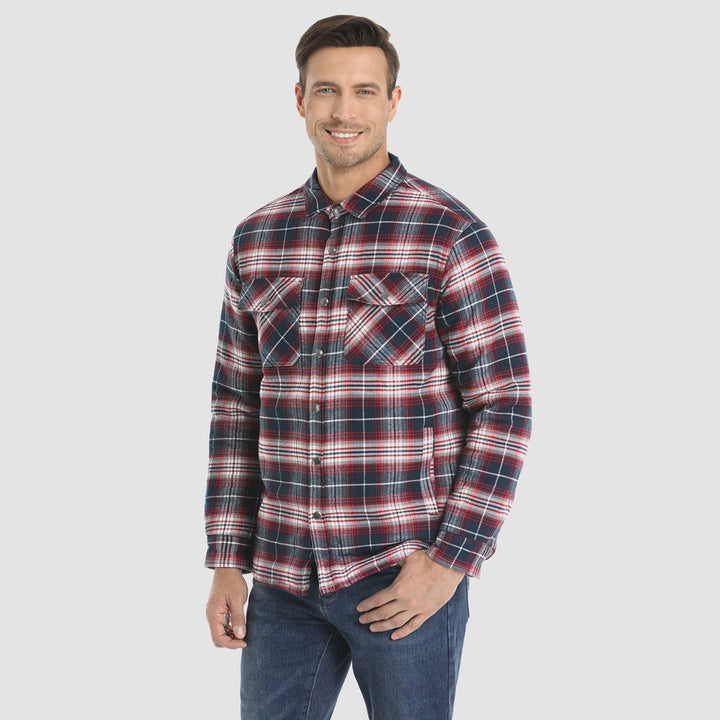 Chaqueta de cuadros de manga larga para hombre, ideal para el otoño, estilo clásico.