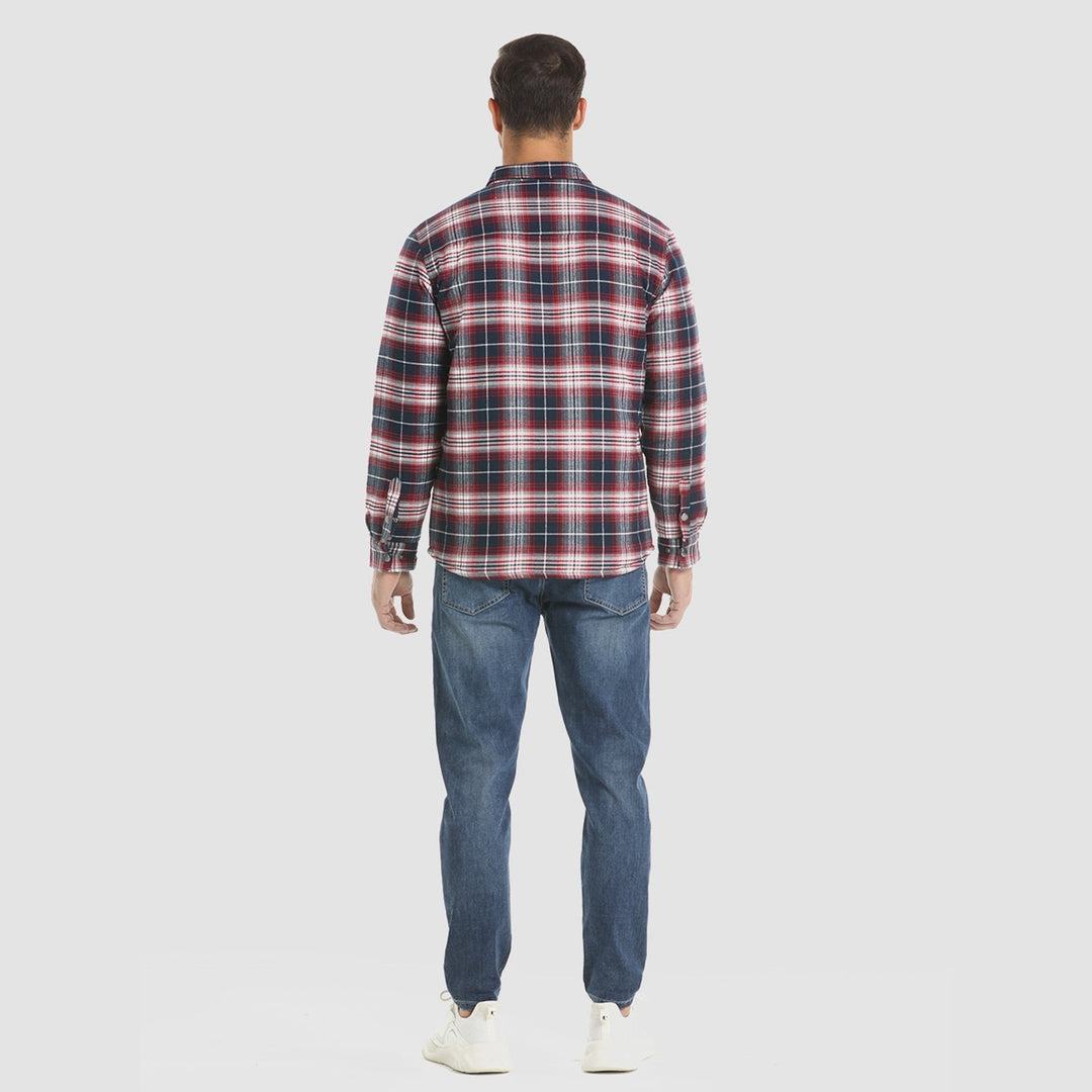 Abrigo de cuadros para hombre, cálido y elegante, para días fríos, estilo versátil.
