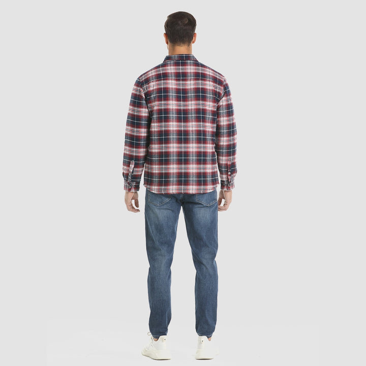 Abrigo de cuadros para hombre, cálido y elegante, para días fríos, estilo versátil.