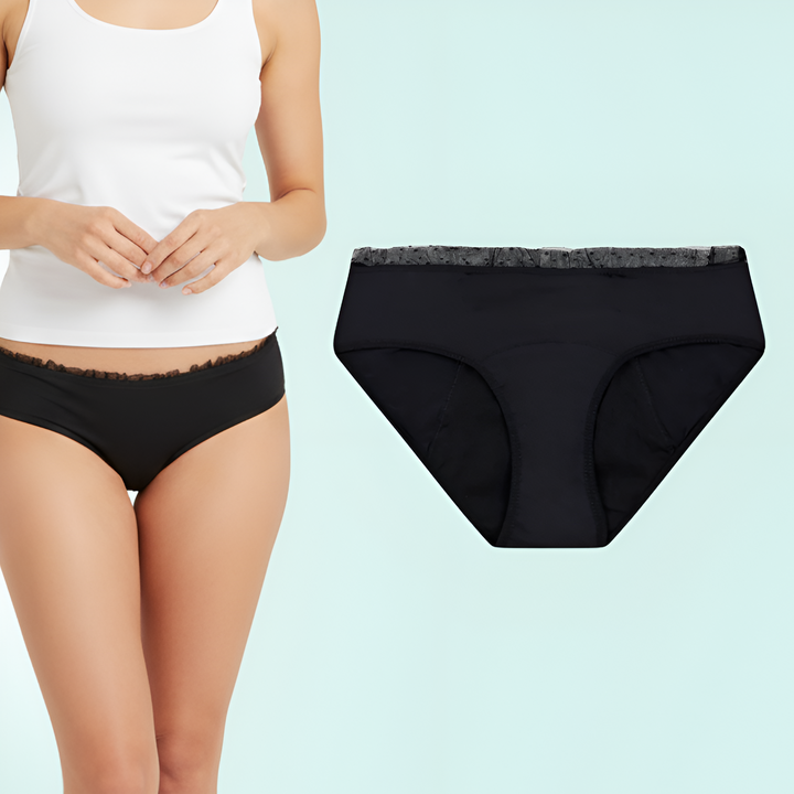 Bragas absorbentes de lencería para flujo abundante, máxima protección menstrual y comodidad.