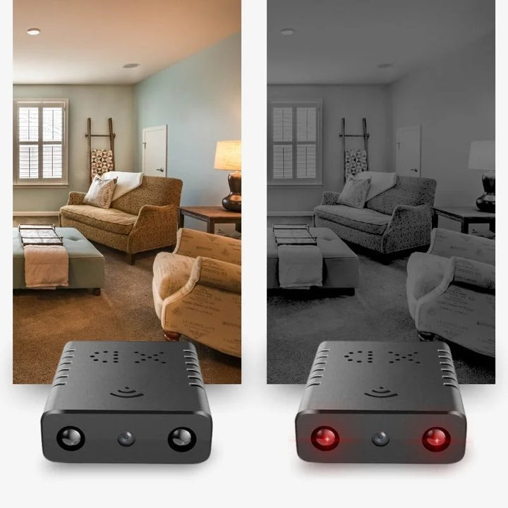 Minicámara HD 1080p con conectividad WiFi, grabación y control desde tu smartphone.