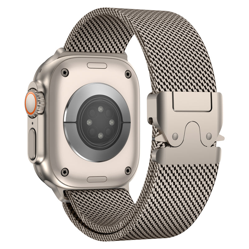 Correa Milanese unisex de acero inoxidable para reloj inteligente, diseño elegante y moderno.