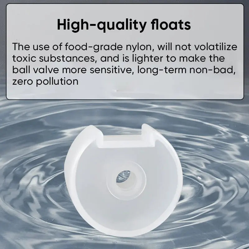 Pequeña válvula de flotación de acero inoxidable, automática, para un suministro de agua constante.