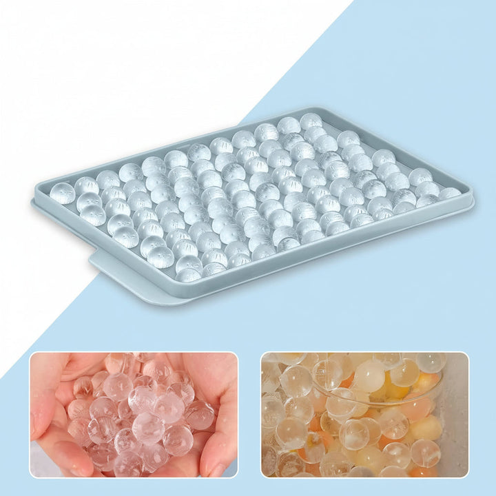 Bandeja de silicona para mini bolas de hielo. Hielo pequeño para enfriar bebidas en botellas y vasos, fácil y seguro.