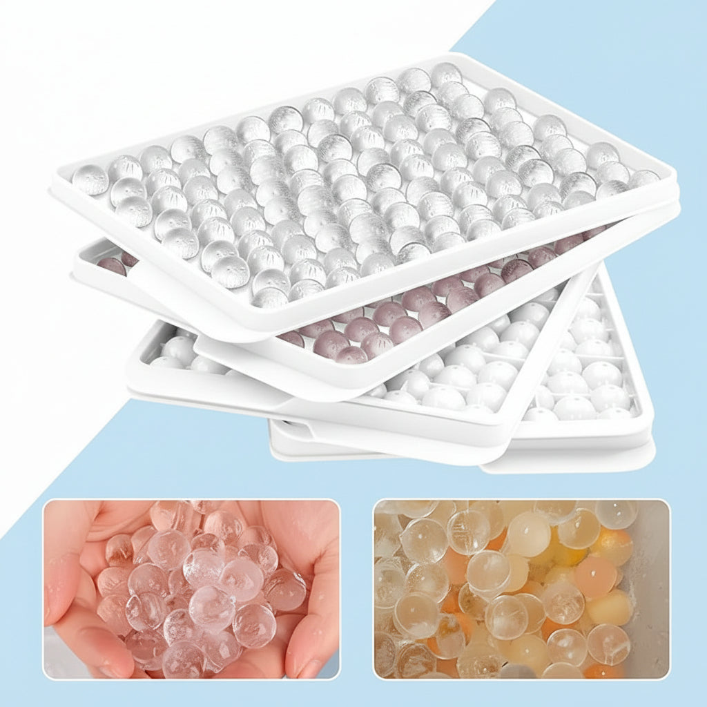 Molde de silicona para mini bolas de hielo, ideal para enfriar botellas. Hielo pequeño, fácil desmolde y reutilizable.