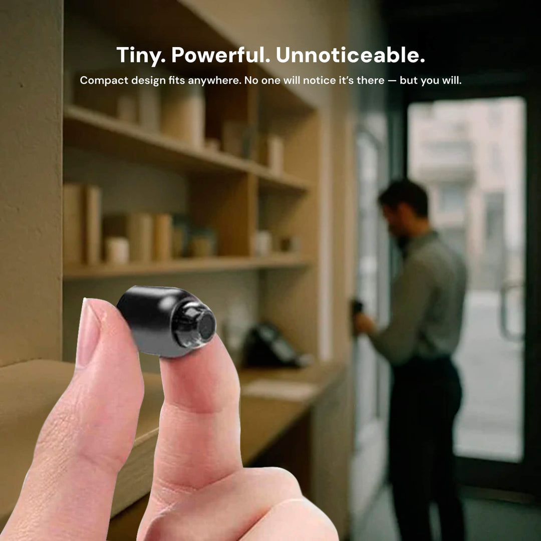 Dispositivo de vigilancia mini: cámara oculta 1080P con audio, ideal para seguridad inalámbrica.