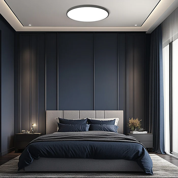 Iluminación interior LED. Plafón redondo empotrado para un estilo contemporáneo.