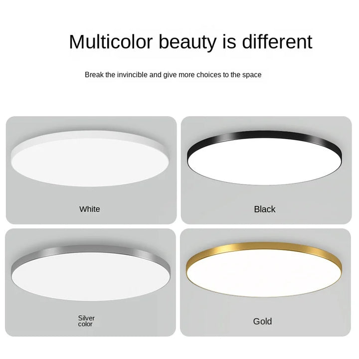 Luz de techo LED ultra delgada. Diseño minimalista para una iluminación eficiente.
