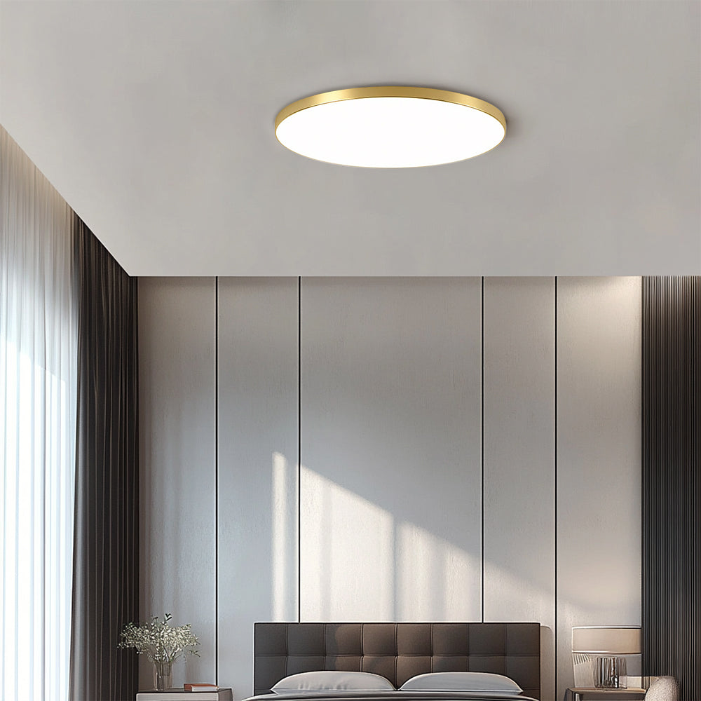 Lámpara de techo LED ultra delgada. Minimalista y moderna para baño y lavandería.