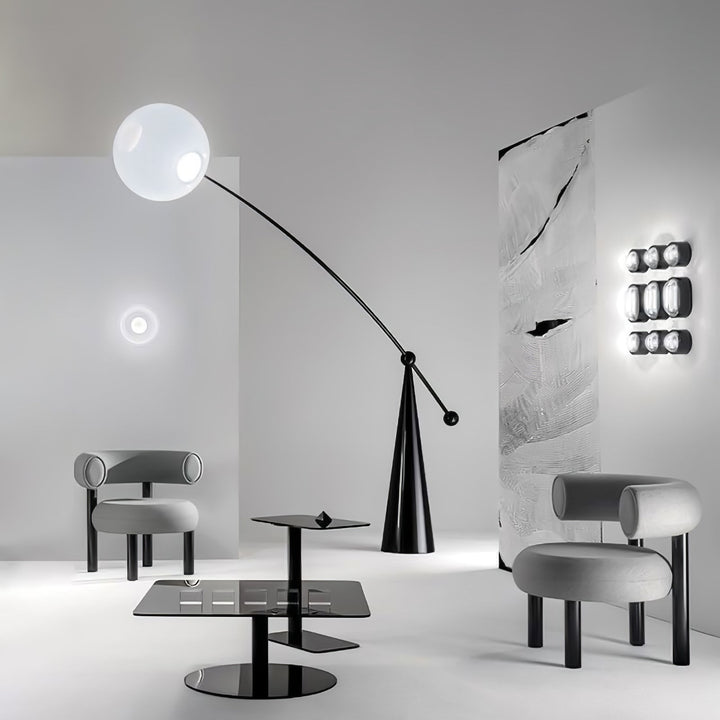 Lámpara de pie LED negra, eficiencia y estilo minimalista para tu espacio contemporáneo.