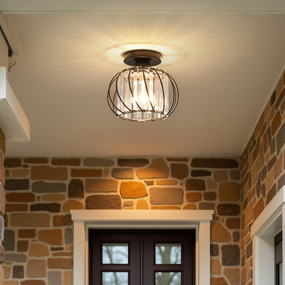 Luz de techo elegante con diseño minimalista de vidrio. Iluminación moderna ideal para cualquier hogar.