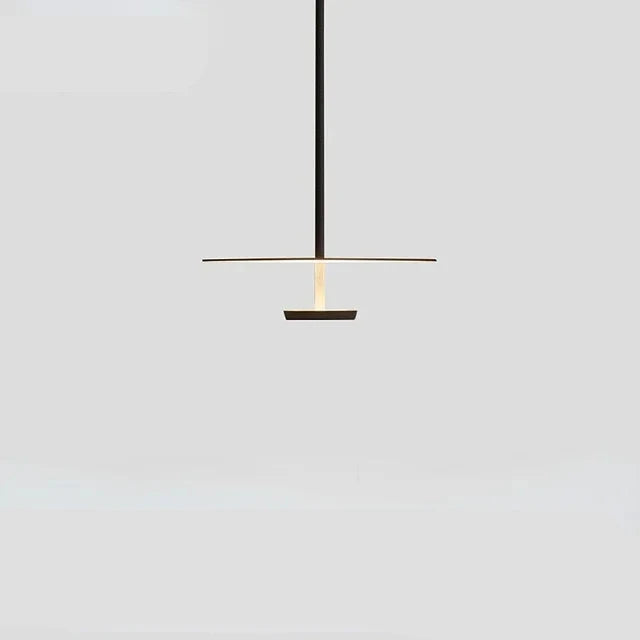Anillo LED moderno, lámpara colgante minimalista. Iluminación circular para diseño interior de hogar.