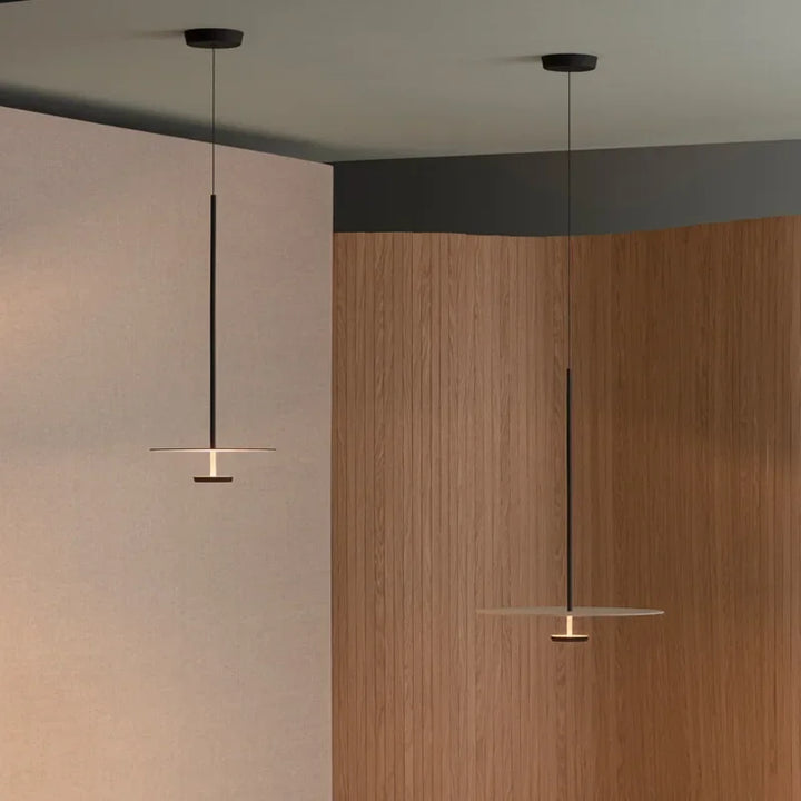 Lámpara colgante LED con diseño de anillo, minimalista. Ideal para pasillo o espacios modernos.