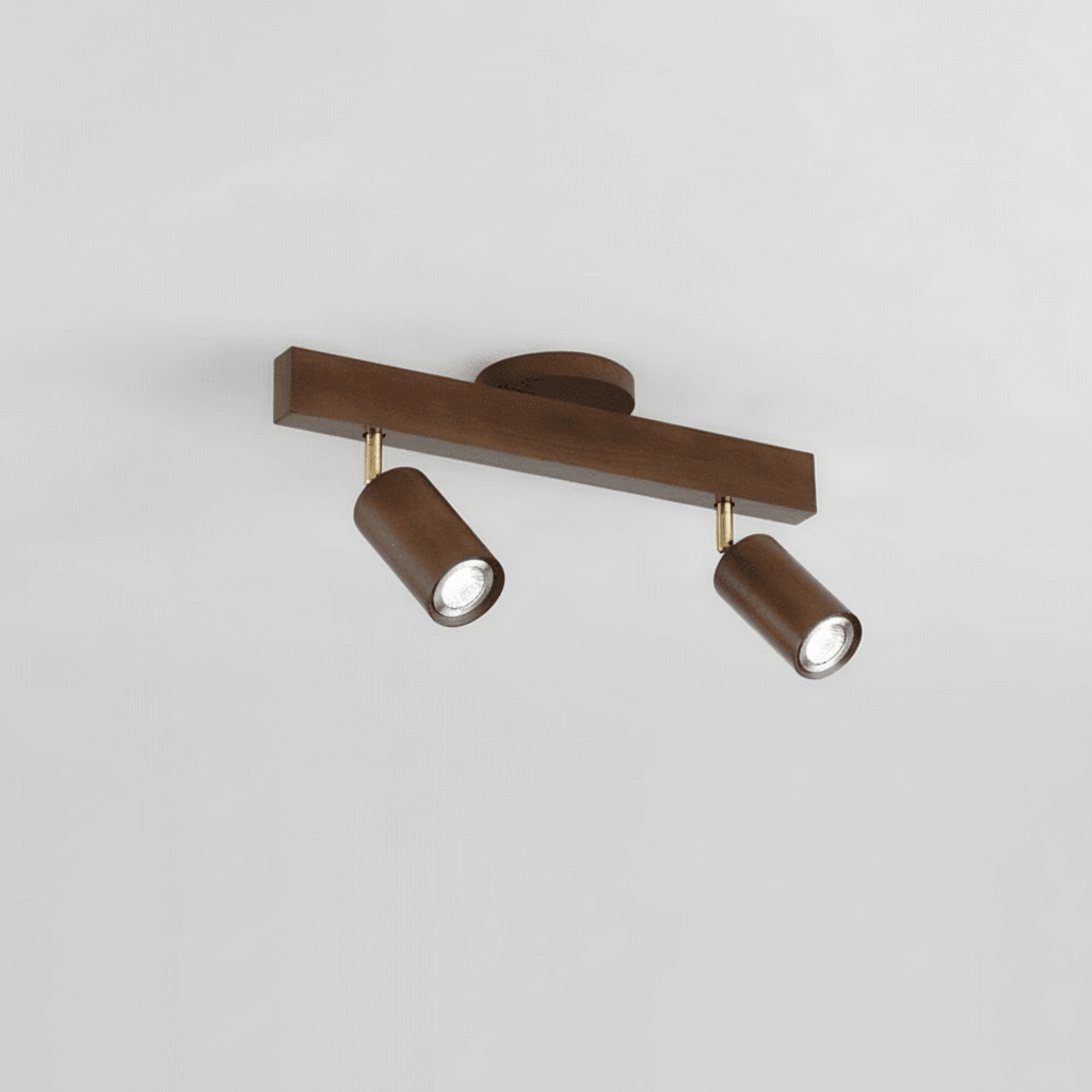 Lámpara de techo estilo nórdico con focos ajustables, diseño minimalista para decoración interior moderna.