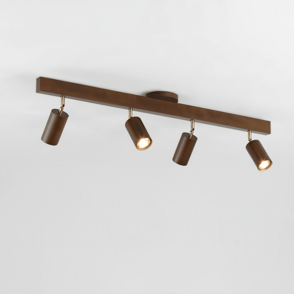 Maximiza la luz con lámpara de techo minimalista, focos ajustables para cada rincón del hogar moderno.