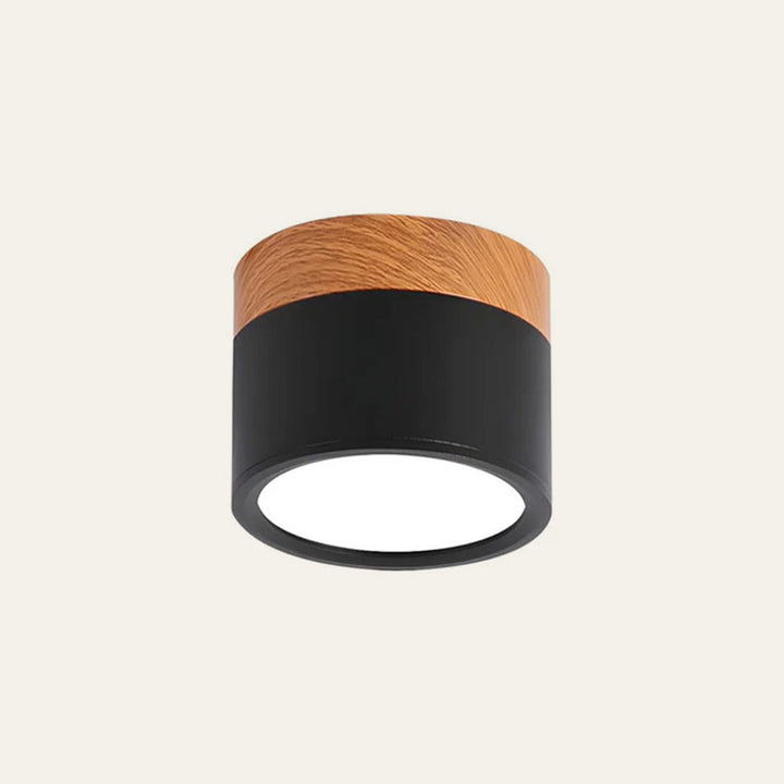 Luz de techo cilíndrica LED, diseño contemporáneo, luz brillante y clara.