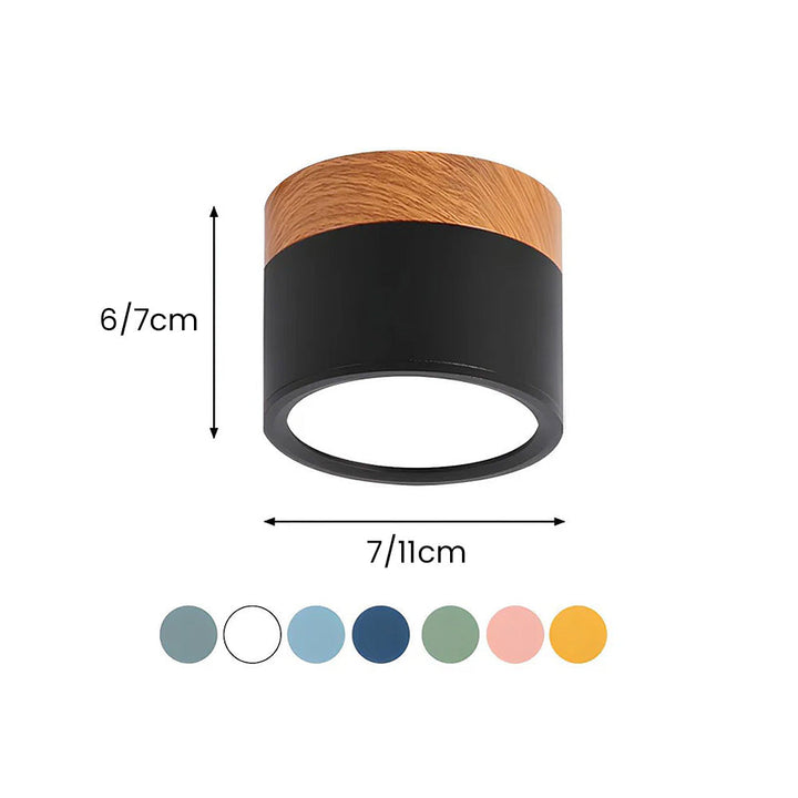 Foco de techo moderno LED, diseño nórdico, luz para estudio o trabajo.