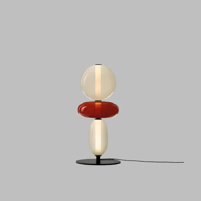 Lámpara de mesa LED contemporánea regulable, negro y bronce, ideal para crear ambiente en el hogar.