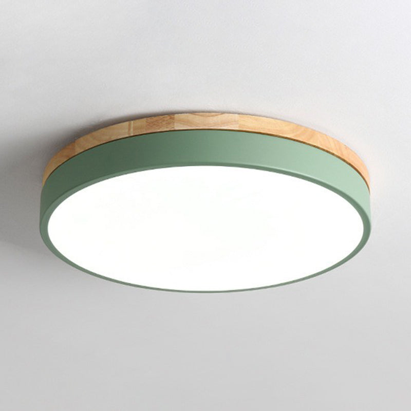 Lámpara de techo de diseño moderno, estilo circular contemporáneo y luz LED empotrada.