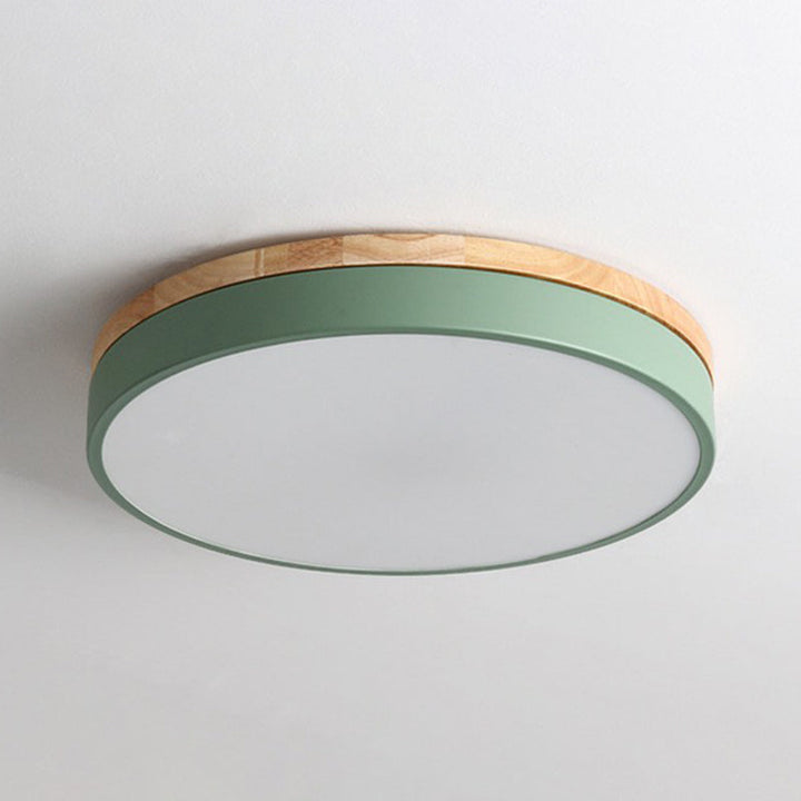 Lámpara de techo circular LED empotrada, iluminación moderna para dormitorio y sala.