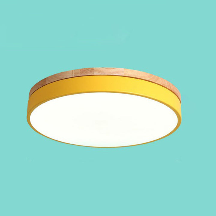 Lámpara de techo LED moderna para dormitorio, luz circular empotrada y decoración hogar.