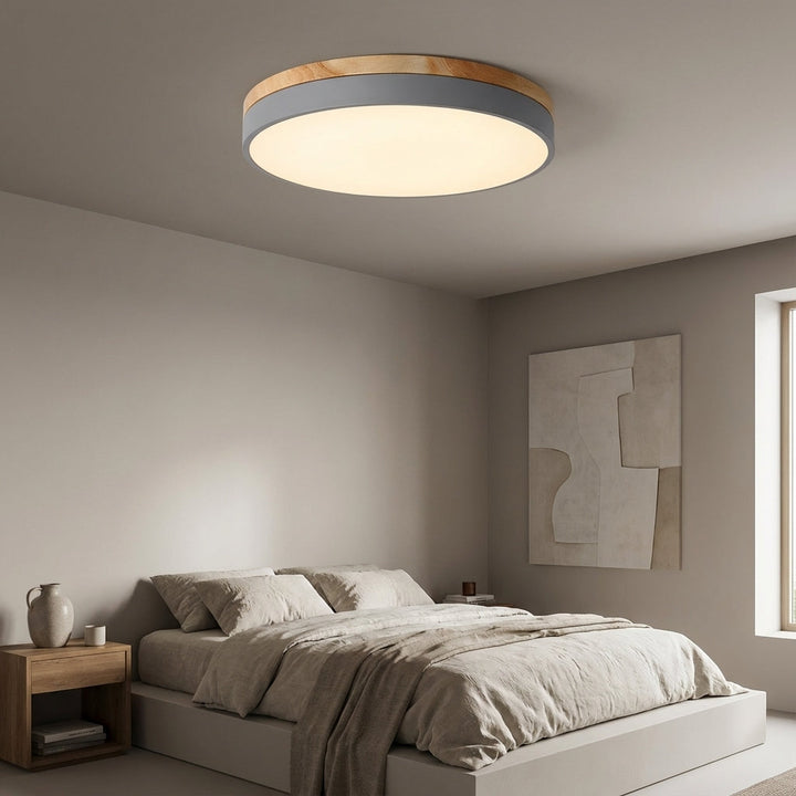 Lámpara de techo LED moderna circular empotrada. Perfecta iluminación interior para hogar.