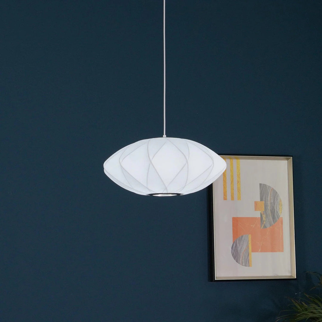 Lámpara colgante para comedor, estilo contemporáneo escandinavo, con luz ambiental difusa.