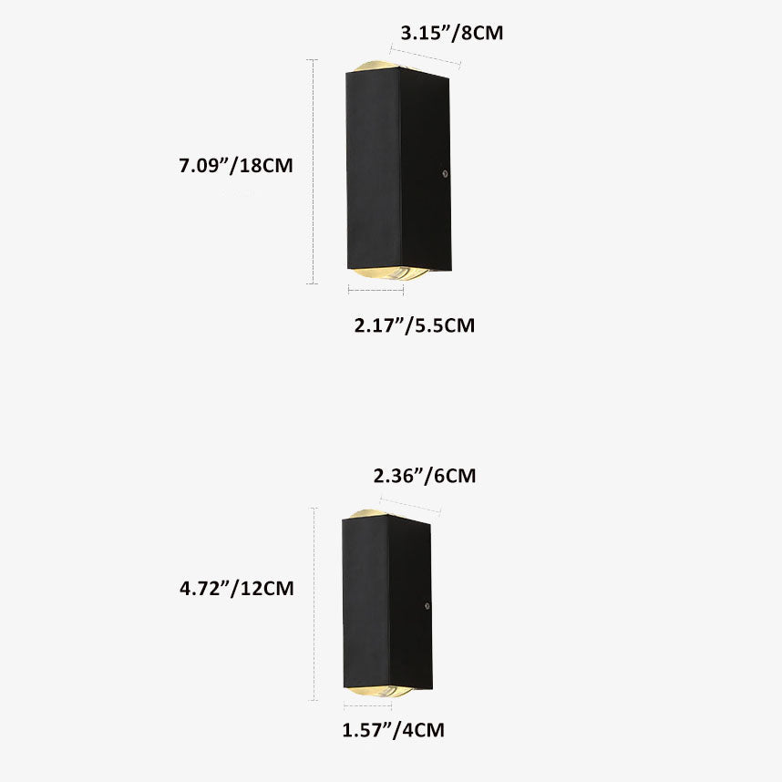 Aplique LED moderno, ideal para iluminación de terrazas y decoración exterior.
