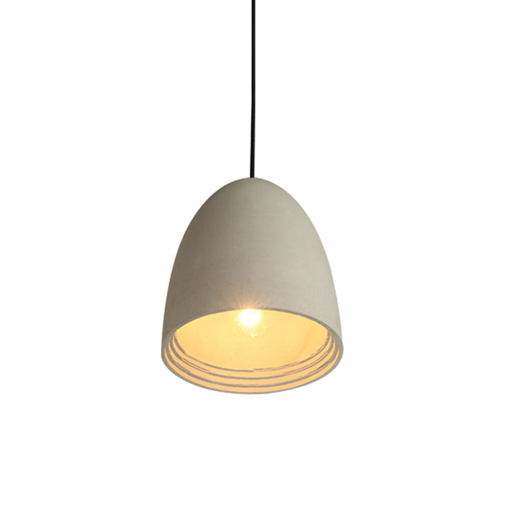 Colgante de cemento contemporáneo, diseño geométrico y minimalista, ideal para decoración de interiores.