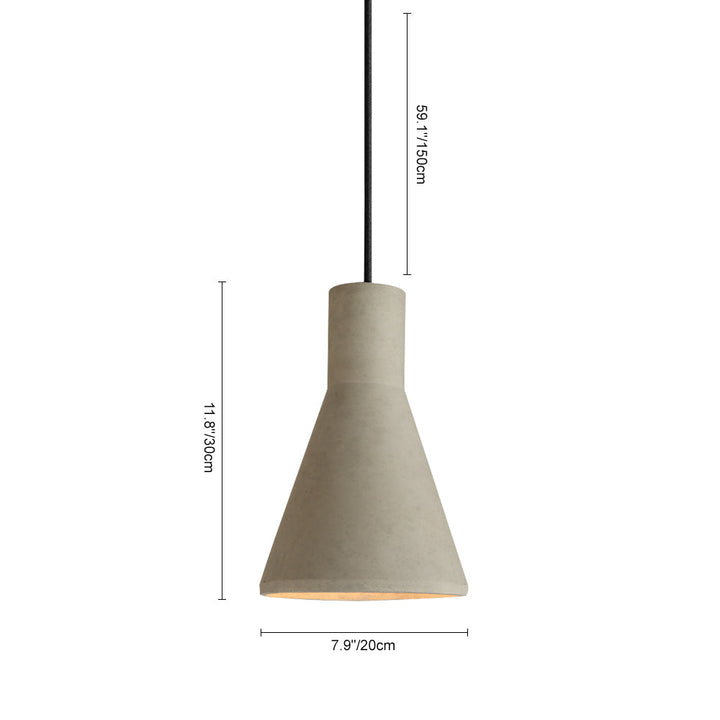 Lámpara de cemento decorativa, una luz, forma geométrica, ideal para un toque moderno en tu hogar.