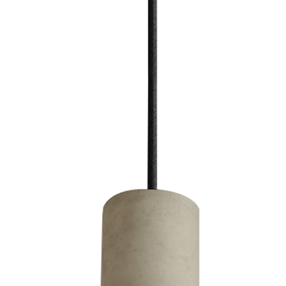 Colgante de cemento de 1 luz, estilo geométrico único, ideal para iluminación focal en comedor.