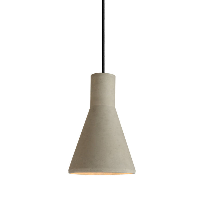 Colgante moderno de cemento gris, estilo geométrico minimalista, ideal para mesa de comedor.